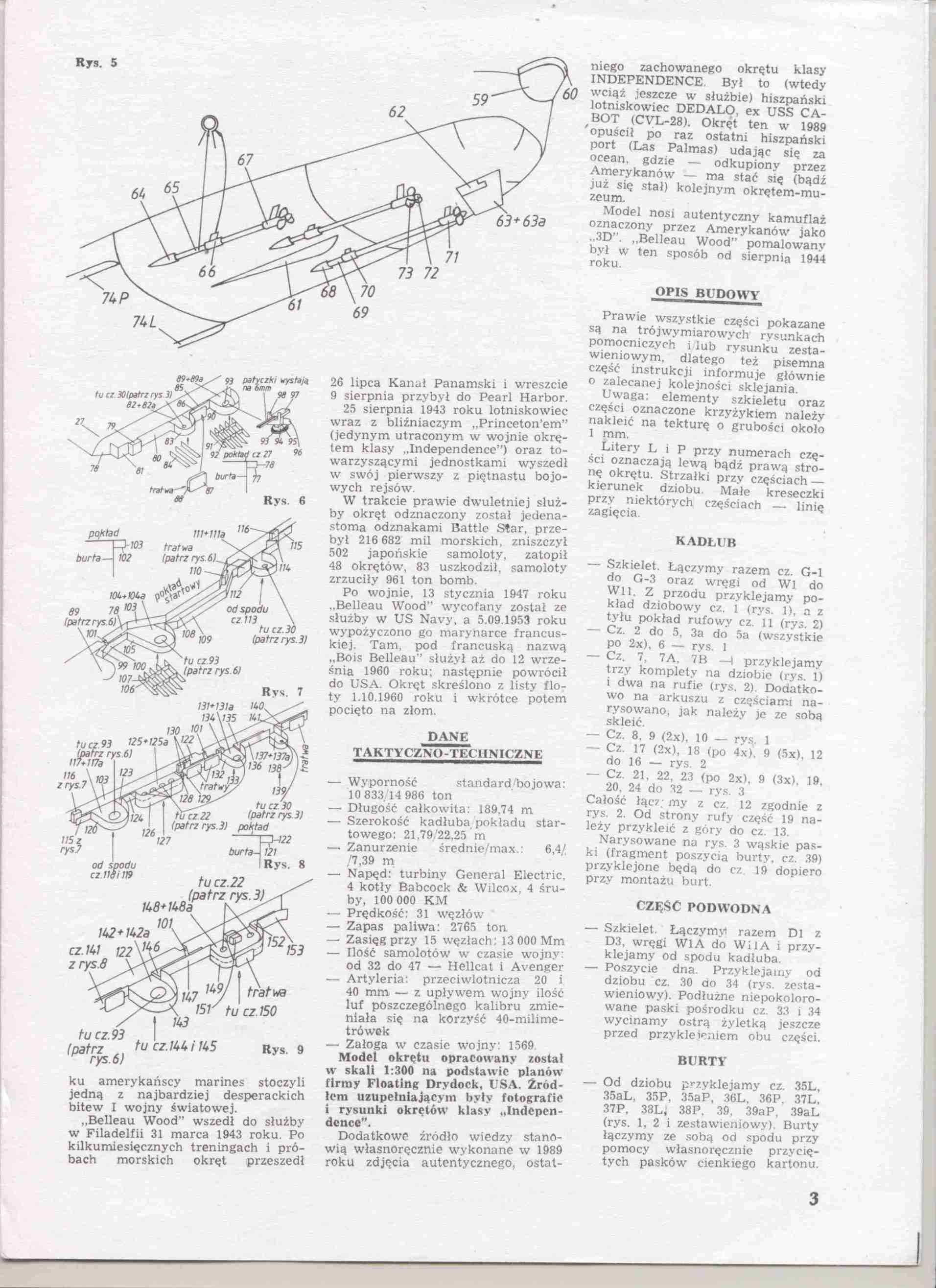 美国航母Essex艾塞克斯船模平面图纸
